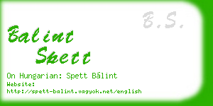 balint spett business card